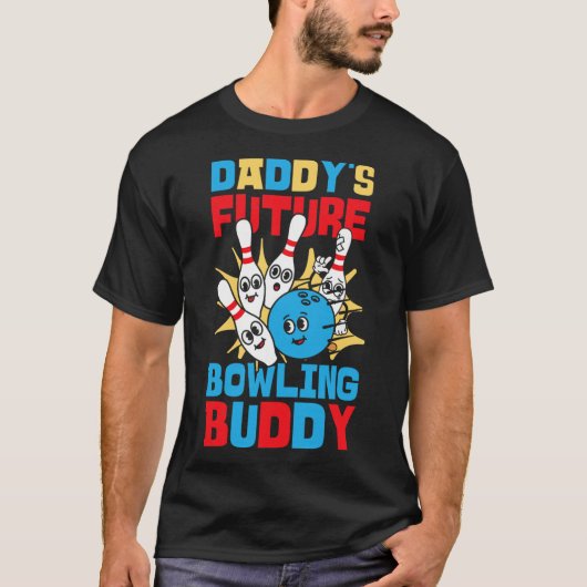Grappig Bowling Peuter Daddy's Future Bowling Budd T-shirt (Voorkant)