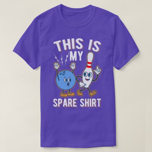 Grappig Bowling Quote Dit is mijn Spare T T-shirt (Design voorkant)
