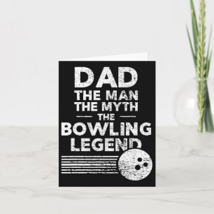 Grappig bowling Shirt voor papa het Man de mythe Kaart