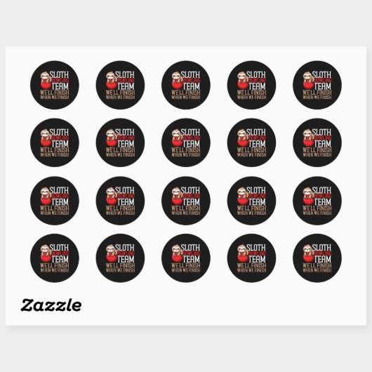 Grappig Bowling Sloth Sloth Bowling Team We zullen Ronde Sticker (Vel)
