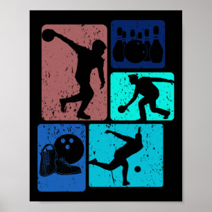 Grappig Bowling Speler Bowler Bowl Game Enth Poster