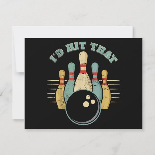 Grappig Bowling  T-shirt Ik zou die grappige T rak (Voorkant)
