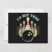 Grappig Bowling  T-shirt Ik zou die grappige T rak (Achterkant)