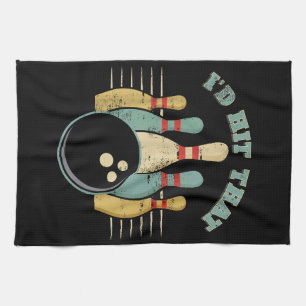 Grappig Bowling T-shirt Ik zou die grappige T rak Theedoek