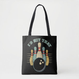 Grappig Bowling T-shirt Ik zou die grappige T rak Tote Bag