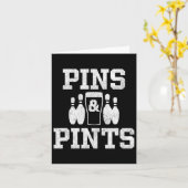 Grappig bowlingbier Drink bowler pins en pints Kaart (Gele Bloem)