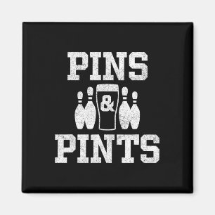 Grappig bowlingbier Drink bowler pins en pints Magneet
