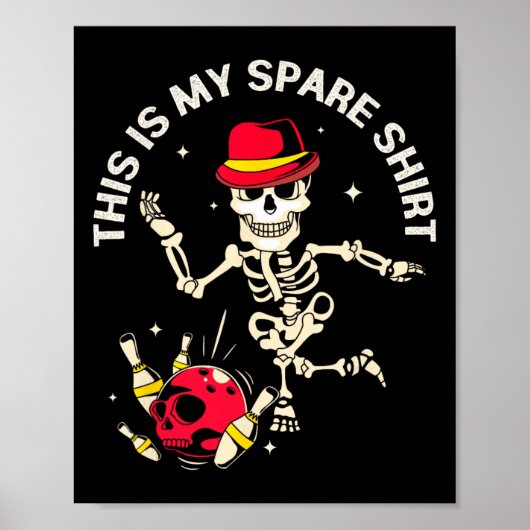 Grappig bowlingontwerp voor mannen en vrouwen Dit  Poster (Voorkant)