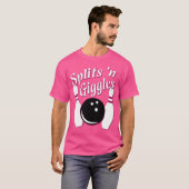 Grappig bowlingteam splitst 'n giggles t-shirt (Voorkant volledig)