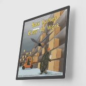 Grappig box Turtle Square Wall klok (Hoek)