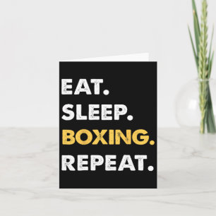 Grappig Boxing Apparel Eet Slaap Boksen Herhaal Kaart