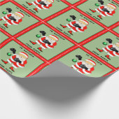 Grappig Boxing Kerstcadeau Cadeaupapier (Hoek)