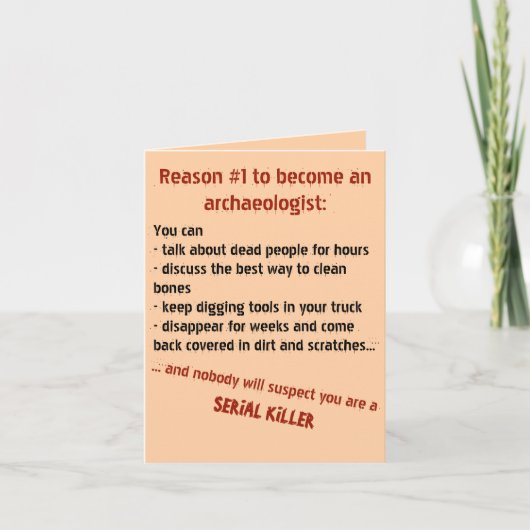 Grappig boze archeoloog Motivation Light Kaart (Voorkant)