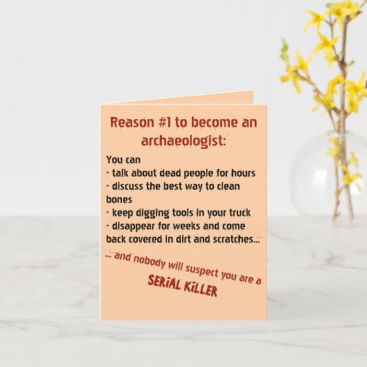 Grappig boze archeoloog Motivation Light Kaart (Gele Bloem)