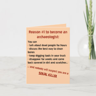 Grappig boze archeoloog Motivation Light Kaart