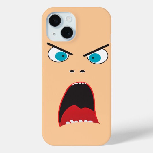Grappig boze gezicht Case-Mate iPhone case (Achterkant)