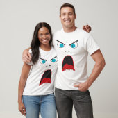 Grappig boze gezicht t-shirt (Unisex)