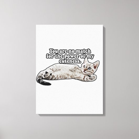 Grappig boze kat meme voor eigenaars van katten en canvas afdruk (Voorkant)