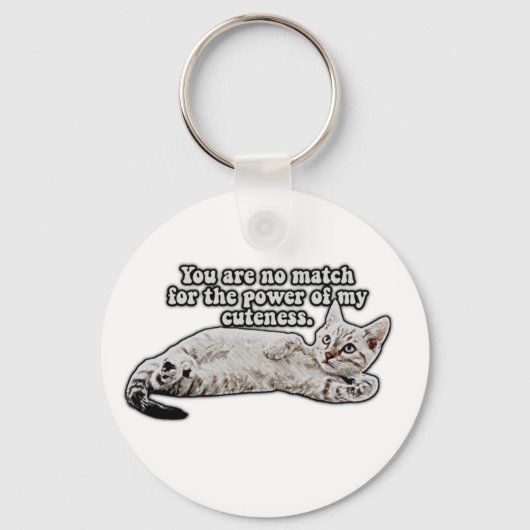 Grappig boze kat meme voor eigenaars van katten en sleutelhanger (Voorkant)