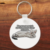 Grappig boze kat meme voor eigenaars van katten en sleutelhanger (Voorkant)