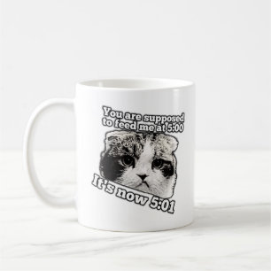 Grappig boze kat-meme voor eigenaars van katten koffiemok