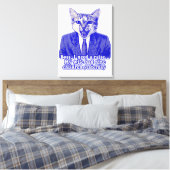 Grappig boze kat meme voor kat-liefhebbers canvas afdruk (Insitu (Slaapkamer))
