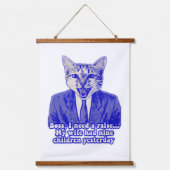 Grappig boze kat meme voor kat-liefhebbers hangend wandkleed (Voorkant)