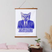 Grappig boze kat meme voor kat-liefhebbers hangend wandkleed (Slaapkamer)