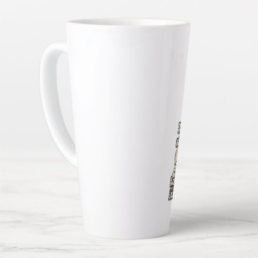 Grappig boze kat meme voor katten en kattenliefheb latte mok (Linkerhoek)