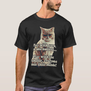 Grappig boze kat meme voor katten en kattenliefheb t-shirt