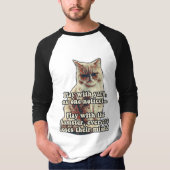 Grappig boze kat meme voor katten en kattenliefheb t-shirt (Voorkant)