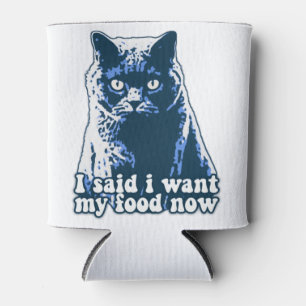 Grappig boze kattenmeme voor katten en eigenaars blikjeskoeler
