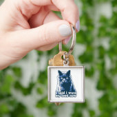 Grappig boze kattenmeme voor katten en eigenaars sleutelhanger (Hand)