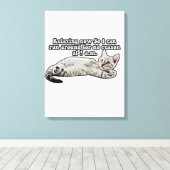Grappig boze kattenmeme voor katteneigenaars en -l canvas afdruk (Insitu (Houten vloer))