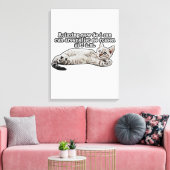 Grappig boze kattenmeme voor katteneigenaars en -l canvas afdruk (Insitu (Woonkamer))