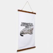 Grappig boze kattenmeme voor katteneigenaars en -l hangend wandkleed (Gebogen)