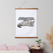 Grappig boze kattenmeme voor katteneigenaars en -l hangend wandkleed (Slaapkamer)