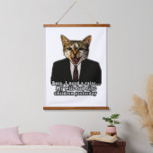 Grappig boze kattenmeme voor kattenliefhebbers en hangend wandkleed (Slaapkamer)
