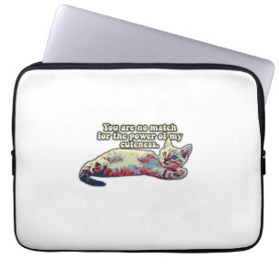 Grappig boze kattenmeme voor kattenliefhebbers en  laptop sleeve