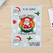 Grappig Boze Kerstman Sarcastisch Vakantie Gift Ronde Sticker
