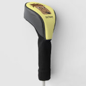 Grappig Boze Man Gezicht Grappige Cartoon Golfheadcover (Schuin)
