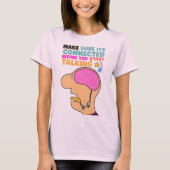 Grappig Brain Design - Denk na voordat je praat T-shirt (Voorkant)