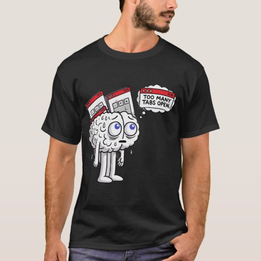 Grappig Brain Overload T-Shirt (Voorkant)