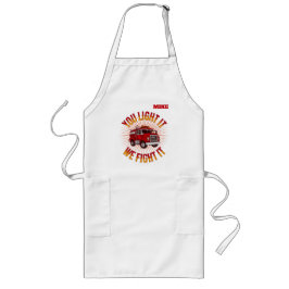 Grappig brandweerkoken lang schort