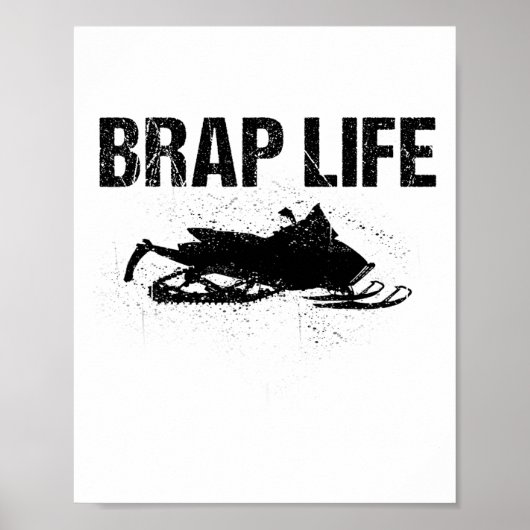 Grappig Brap-sneuwsquad Geschenk voor Sneeuwscoote Poster (Voorkant)