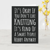 Grappig Breien Kaarten Haak Humor Brei Ambacht (Gele Bloem)