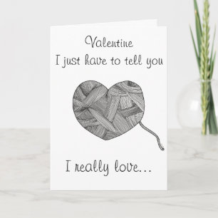 Grappig breien Lover's Valentijn Feestdagen Kaart
