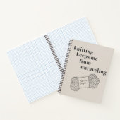 Grappig Breien Project Quote Gepersonaliseerde naa Notitieboek (Binnen)