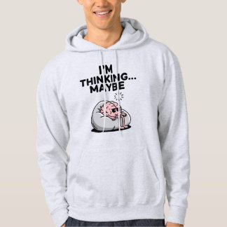 Grappig Brein "Ik denk misschien" Hoodie