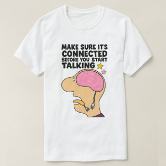 Grappig brein met losgekoppeld draad - Denk eerder T-shirt